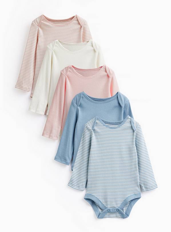 Long Sleeve Bodysuits 5 Pack 3-6 months